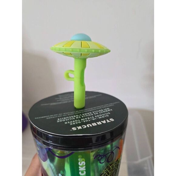 Starbucks Halloween 2024 UFO Pumpkin 24 Oz Glow In The Dark UNRELEASED NEW - Picture 3 of 10